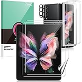 TOCOL Screen Protector Set [6 Pieces] for Galaxy Z Fold 3 5G - Front Tempered Glass + Inside TPU + Camera Lens Protector