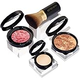 LAURA GELLER NEW YORK Daily Routine Kit (4 PC): Baked Balance-N-Brighten Foundation, Deep + Retractable Kabuki Brush + Blush-N-Brighten, Tropic Hues + Original Baked Highlighter, French Vanilla