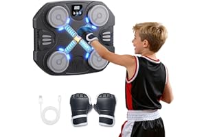 changenow Music Boxing Machine for Kids&Adults,Bluetooth Smart Boxing Training Machine,Wall Target Punching Workout for Kids,Reflex Training Suitable for Home,Office,Gym,Fun Fitness Equipment