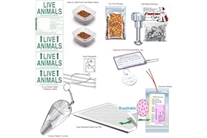 DRYFUR Complete - SM Deluxe Pet Airline Travel Kit- Includes Pad, Dishes, Live Animal Labels, Water Funnel, Metal Nut Bolts, Name tag, Travel Document Holder