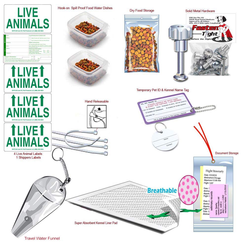 Complete SM Deluxe Pet Airline Travel Kit with Pad Buy Online in