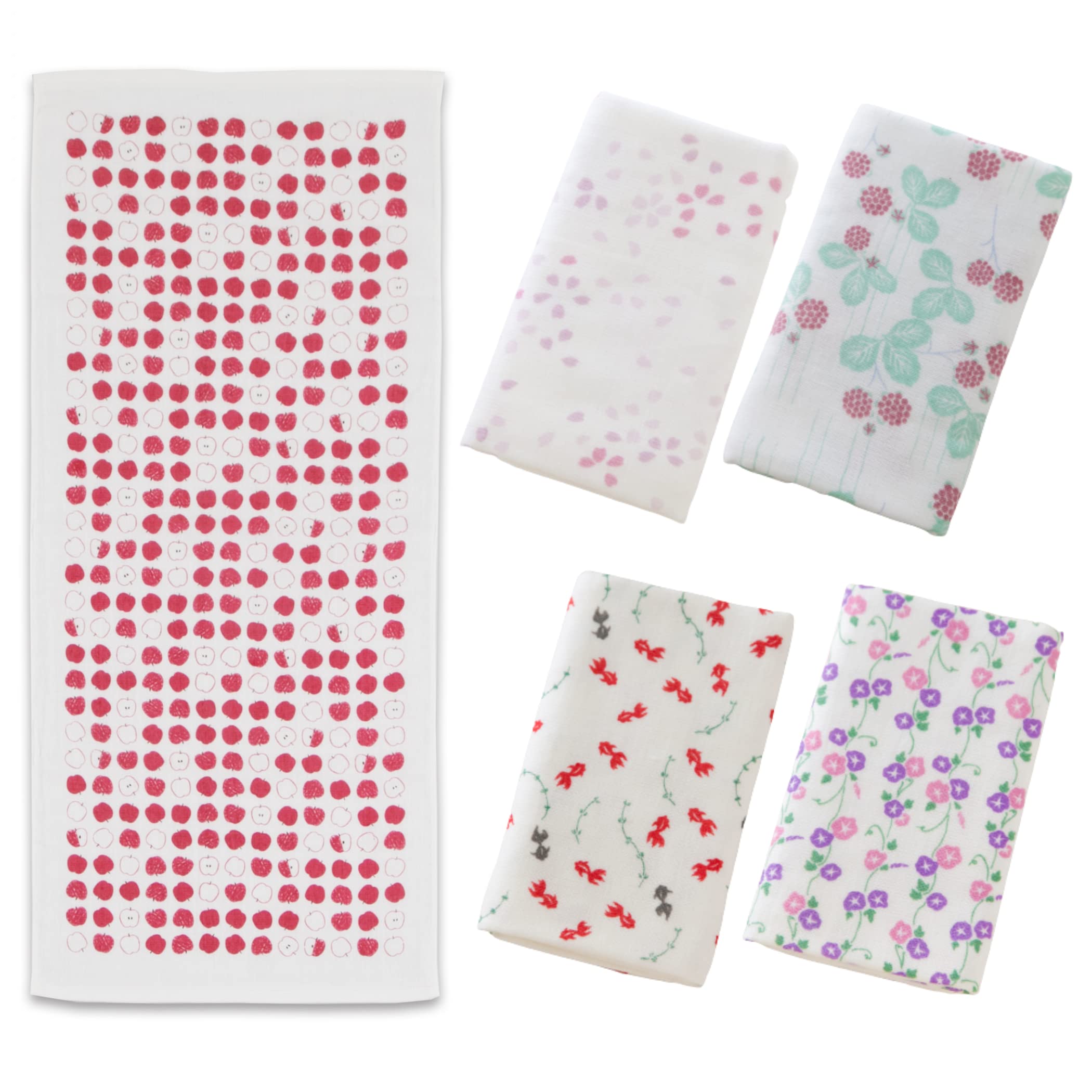 NOREN Hand Towel washcloth Gauze (Japanese Good Harvest and Prosperity pattern) Senshu Towel quick dry towel soft