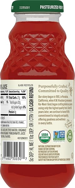 R.W. KNUDSEN ORGANIC CRANBERRY POMEGRANATE JUICE, 8 FL OZ (12 PACK)