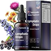HARMONIFY Lymphatic Drainage Drops 2 fl oz (60 mL), Natural Blend with Elderberry, Burdock Root, Dandelion & Echinacea | Herbal Support