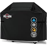 Grillman Premium Grill Cover for Outdoor Grill, BBQ Grill Cover 60 Inch- Rip-Proof, Waterproof, Top Heavy-Duty Large 60 Inch Grill Cover - Barbecue Cover & Gas Grill Covers (60"L x 28"W x 44"H, Black)
