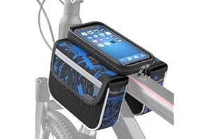 YERGOFE Bike Frontbar Bike Bag - Blue - Bicycle Accessories for Adult Bikes， Waterproof，Compatible Phone