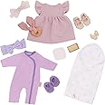 LullaBaby – 13-pc Fashion Set – Baby Doll Clothes – Pajama, Dress & Bath Accessories – Imaginative Play – Toys For Kids Ages 2 & Up – Baby Doll Clothing Set