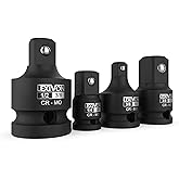LEXIVON Impact Socket Adapter and Reducer 4-Piece Set | 1/4" - 3/8" - 1/2" Impact Driver Conversions, Chrome Molybdenum alloy steel (LX-112)