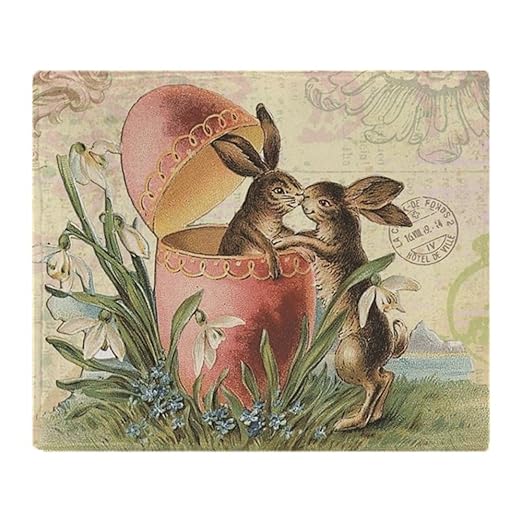 CafePress - Vintage French Easter Bunnies In Egg - Soft Fleece Throw Blanket, 50&quot;x60&quot; Stadium Blanket