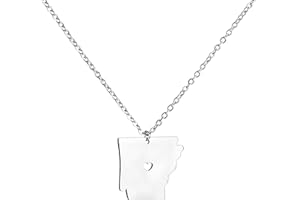 Yiyang State Necklace Pendant Country Map Pendant Charm Jewelry Gift for Women Teens