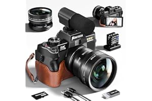 Digital Camera for Photography and Video,4K 48MP Vlogging Camera for YouTube with 180° Flip Screen,16X Digital Zoom,52mm Wide