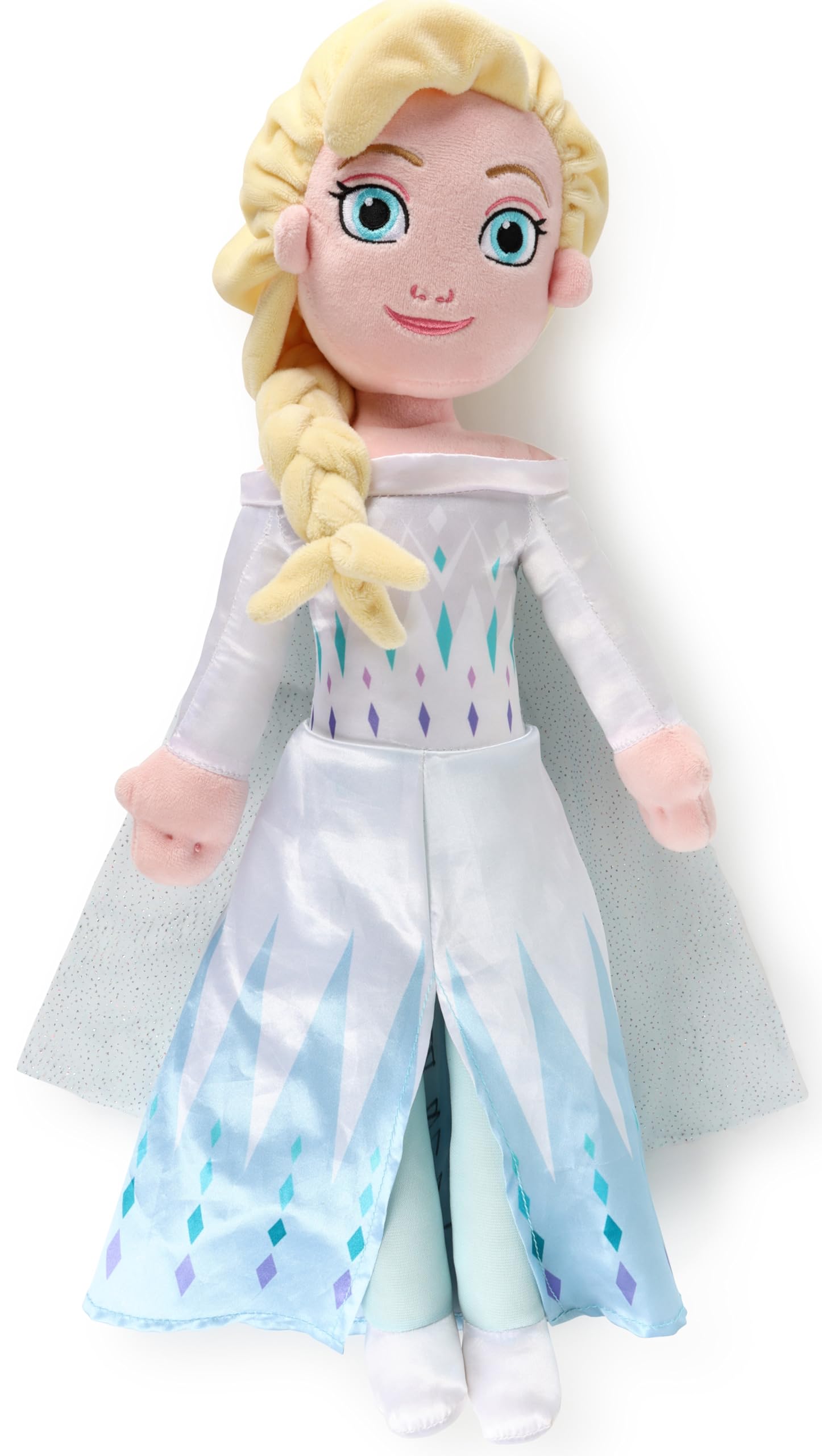 Jay Franco Kids Plush Pillow Buddy - 21 Inches Ultra-Soft Stuffed Plushie & Cozy Pillow, Official Licensed Product, Blue - Princess Elsa