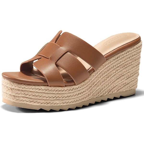 靴 Riu Cork platform sandals Woven Espadrilles Strappy Chucky Heels | Yara Woven Heels