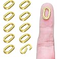 Ofiuny 10Pcs Oval Clasp Carabiner Necklace Clasps and Closures Spring Ring Clasp Pearl Necklace Enhancer Connector for Jewelry Finding Necklace Bracelet Making