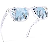 FancyPink Retro Mirrored Polarized Sunglasses for Women|Lightweight Trendy Sunglasses w UV400 Protection