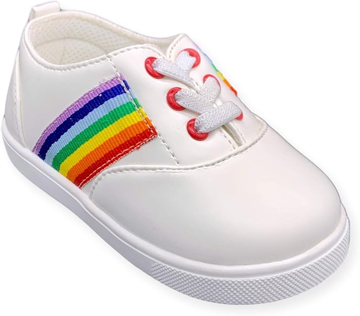 Wee Squeak Girls Toddler Squeaky Tennis Shoes with Removable Squeaker