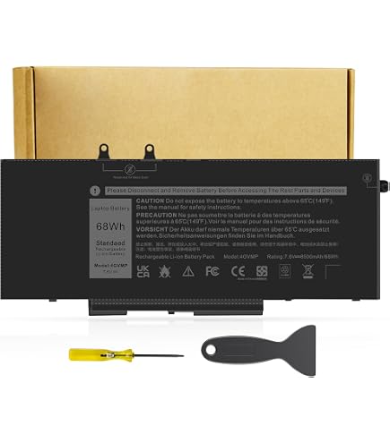 Amazon.com: Wymisnit 68Wh 4GVMP C5GV2 0X77XY Battery for Dell