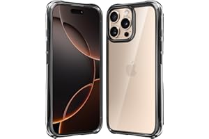 Mkeke for iPhone 16 Pro Case Black [Not-Yellowing] [Military-Grade Drop Protection] Shockproof Protective Phone Bumper for Apple 6.3 inch 2024