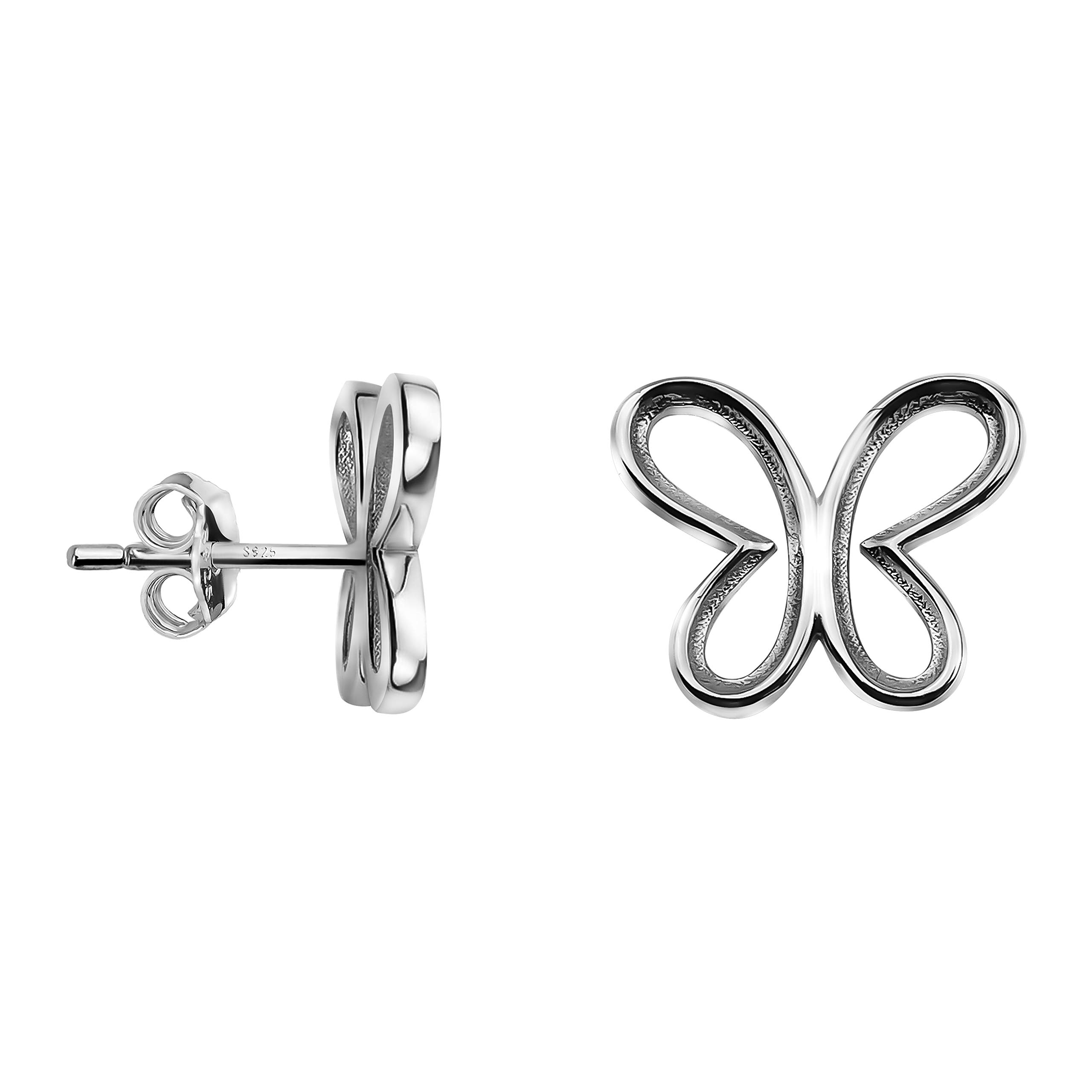 SOFIA MILANI - Women's Earrings 925 Silver - Butterfly Stud Earrings - 20781