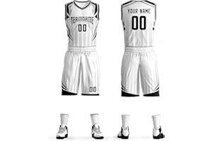 Custom Basketball Jersey Uniform with Team Name Number Logo,Personalized Basketball Jersey for Men/Women/Boy/Girl
