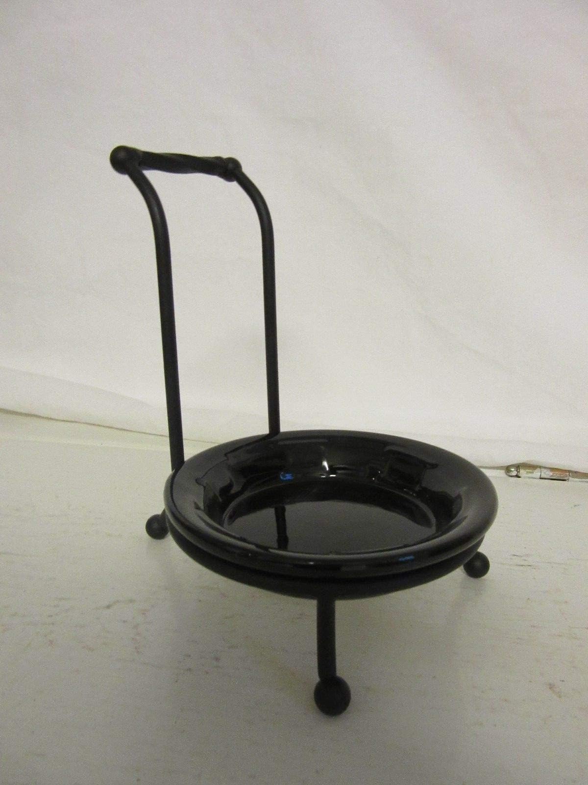Longaberger Wrought Iron Spoon Rest Ebony Black Pottery