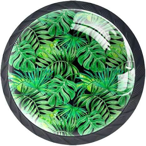 Hojas tropicales de color verde claro Tirador De Mango 4 Unids Mango De