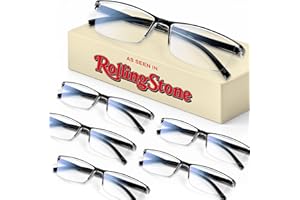 Gaoye 6 pack 2.0 Executive Style Reading Glasses Men - Durable Readers with Blue Light Filtering- Comfortable Fit with TR90 Frames