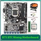Lodokdre B75 ETH BTC Mining Motherboard 12 PCIE LGA1155 G540 CPU 4GB RAM Fan view 3