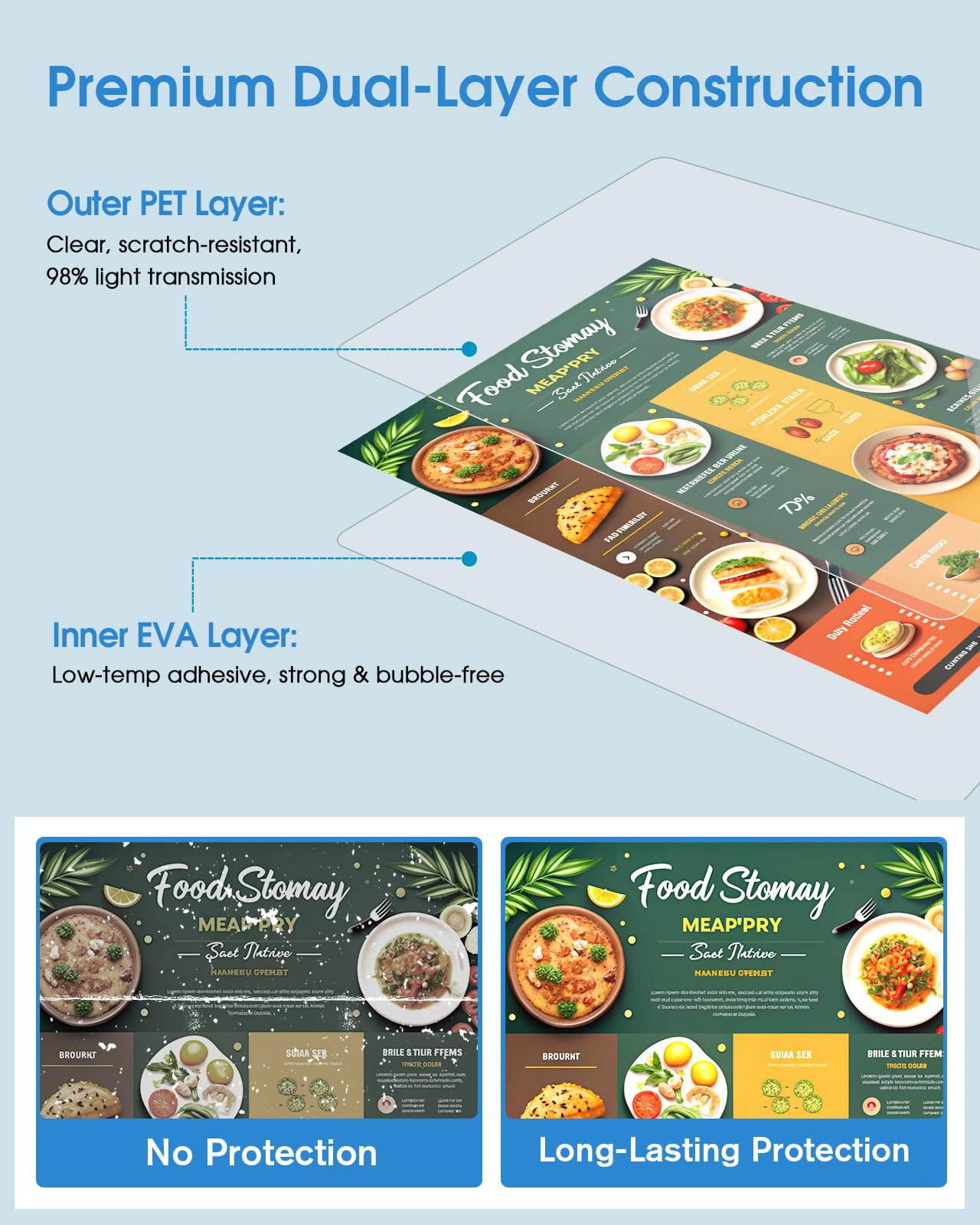 KTRIO 200 Pack Laminating Sheets, Hold 8.5 x 11 Inches, 3 MIL Thermal Laminating Pouches, 9 x 11.5 Laminate Sheets for Laminator, Clear Lamination Sheet Paper, Letter Size, Office School Home Supplies