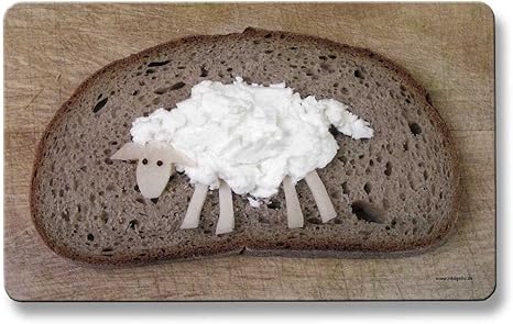 fruhstucksbrettchen 23 x 14 cm 68012 schaf von inkognito kunstler inkognito c anna zimmermann dies das kuche fruhstuck fruhstucksbrettchen schneidebrettchen brettchen amazon de kuche haushalt wohnen