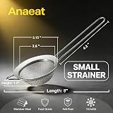 Anaeat Fine Mesh Strainers Premium Stainless Steel Sieve 3.15 Inches view 7