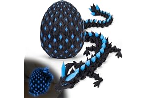 YILCER 3D Printed Dragon Eggs Mystery Dragon Egg Glow in The Dark Articulated Animals Fidget Toy Cool Crystal 3D Print Dinosaur Toys Dino Eggs for Boys Girls Teens