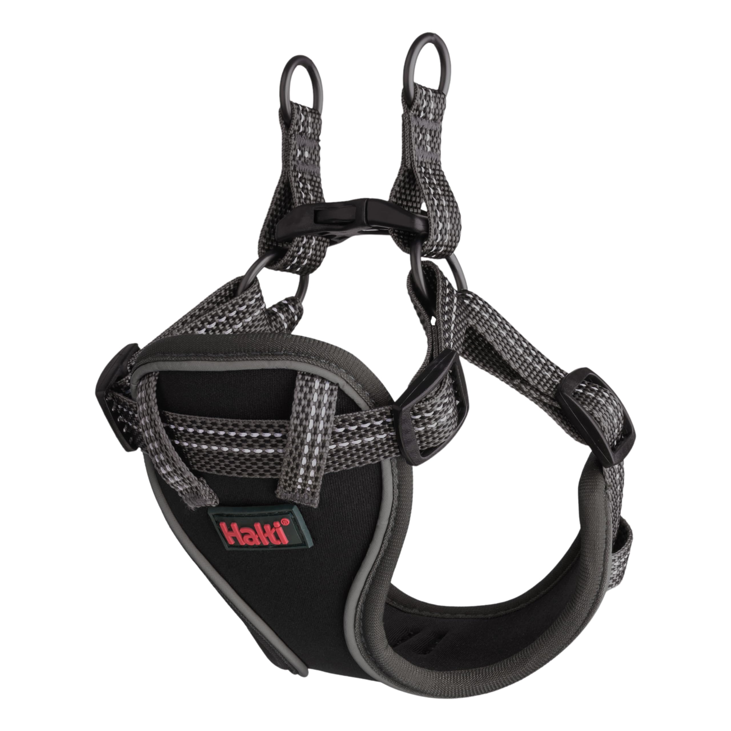 Halti Anatomy Puppy Harness - Provides Your Puppy Freedom of Movement for Comfortable Walking. Easy-Fitting with 4 Points of Adjustment. Suitable for Miniature Dog Breeds (Size XX-Small, Grey)