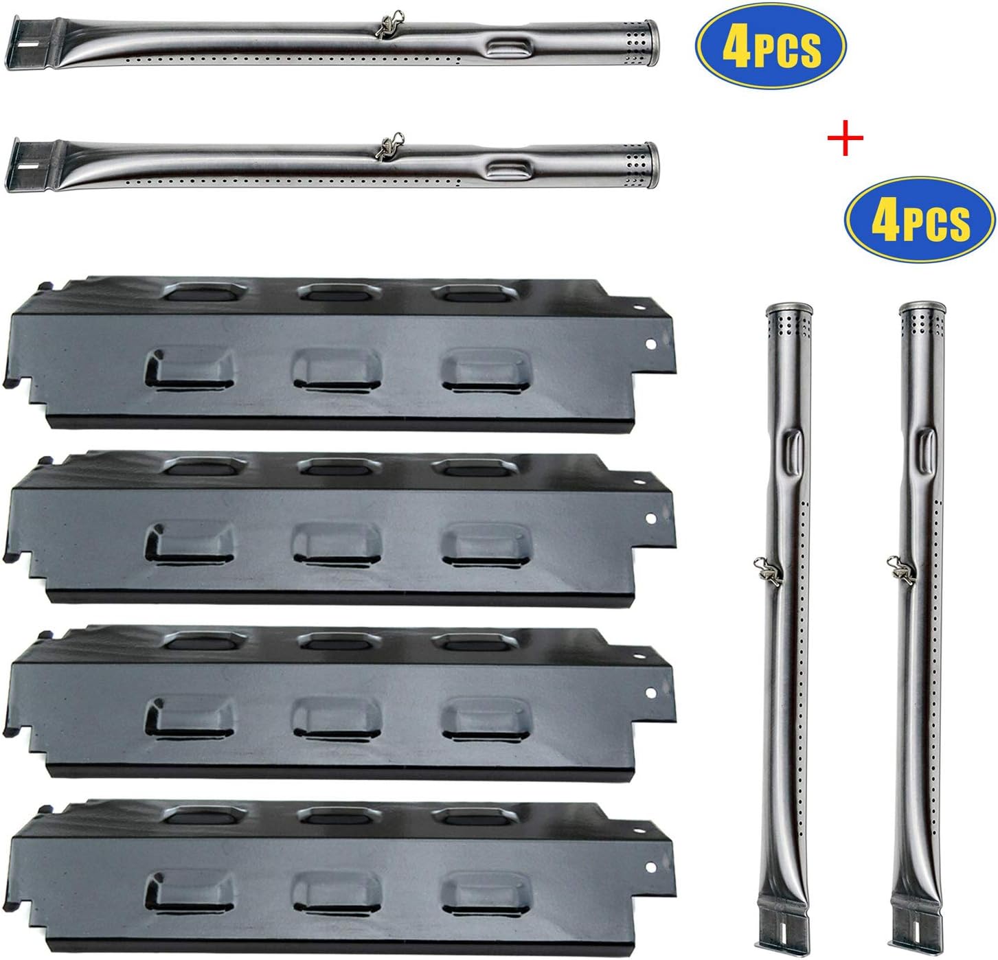 4 Pack Porcelain Steel Heat Tent Shield for CharBroil 467300115