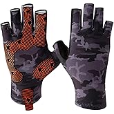 SUJAYU Anti-Slip Silicone Fishing Gloves for Men & Women - UV Sun Protection for Sailing, Kayaking, Paddling, Rowing - Fly Fishing Accessories