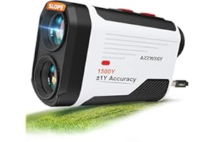 Golf Rangefinder with Slope - 1500 Yards Laser Range Finder for Golf & Hunting, 7X Magnification, High-Precision Flag Locking