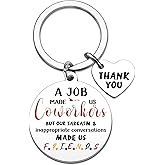 XzmaaoX Work Besties Gifts For Women Farewell Gifts for Women Funny Office Gift For Coworkers Adult Cool Work Keychains For Coworker Funny Coworkers Keychain Christmas Gift for Coworkers