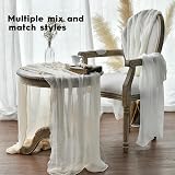 Artoid Mode Boho Ivory Gauze Table Runner 300 cm Polyester Kitchen Decor view 4