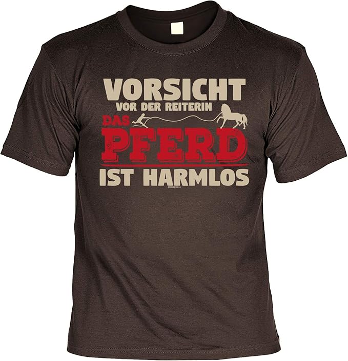 FrauenReiterSprücheShirt für Pferdeliebhaber Vorsicht vor der