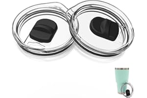 GRLITRA 30 oz Tumbler Lid for YETI Rambler Magnetic Slider Lid Splash Resistant Replacement Lid for 30 oz Tumbler, 14 oz Mug and 35 oz Straw Mug, Ozark Trail Old Style RTIC Tumbler, BPA Free (2 Pack)