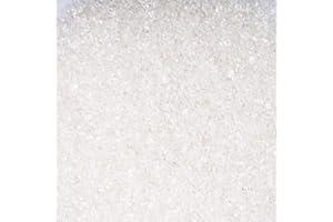 Kasvan White Sanding Sugar Sprinkles - Edible Sugar Crystals, Baking Cake Decorations, Ice Cream Toppings cupcake Decorating, Wedding Party Chirstmas Supplies, 85g/3.2oz (White)