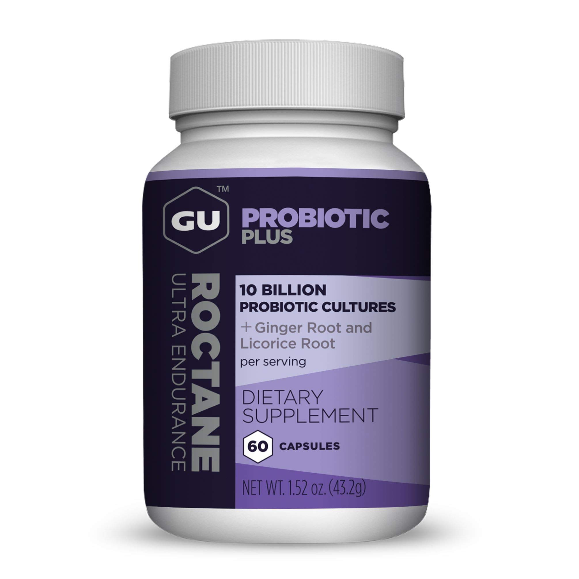 Roctane Probiotic Plus Licorice Root Extract and Ginger Capsules, Energy for Before, During or After Any Workout, 60-Count Bottle (1-Month Supply)