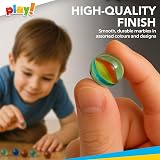 SOL 100pk Glass Marbles Cat’s Eye Assorted Colours Indoor Outdoor Kids Toy view 6