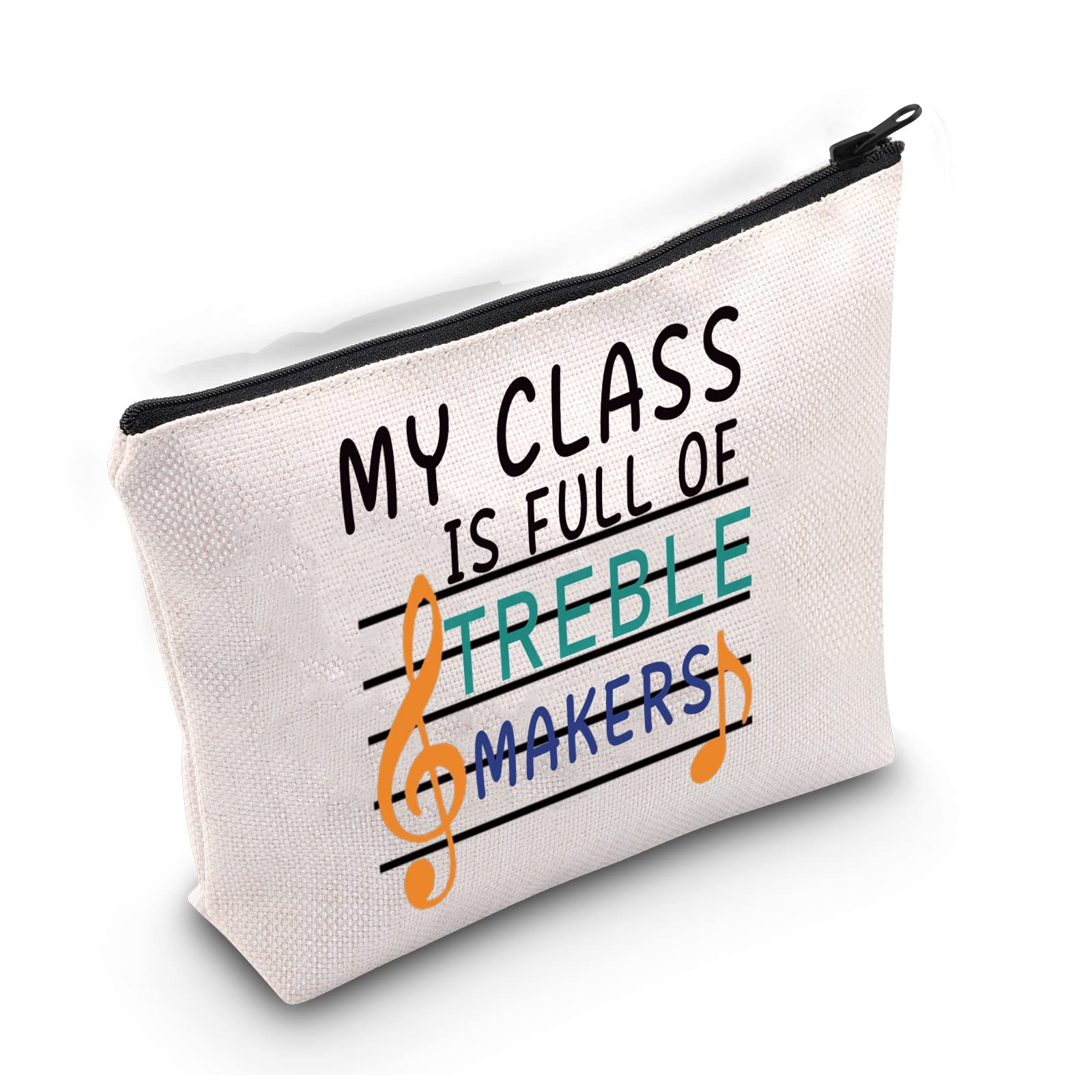 LEVLO Funny Band Teacher Cosmetic Bags Gifts My Class Is Full Of Treble Makers Makeup Bags Gifts for Educator Appreciation Day, Treble Makers