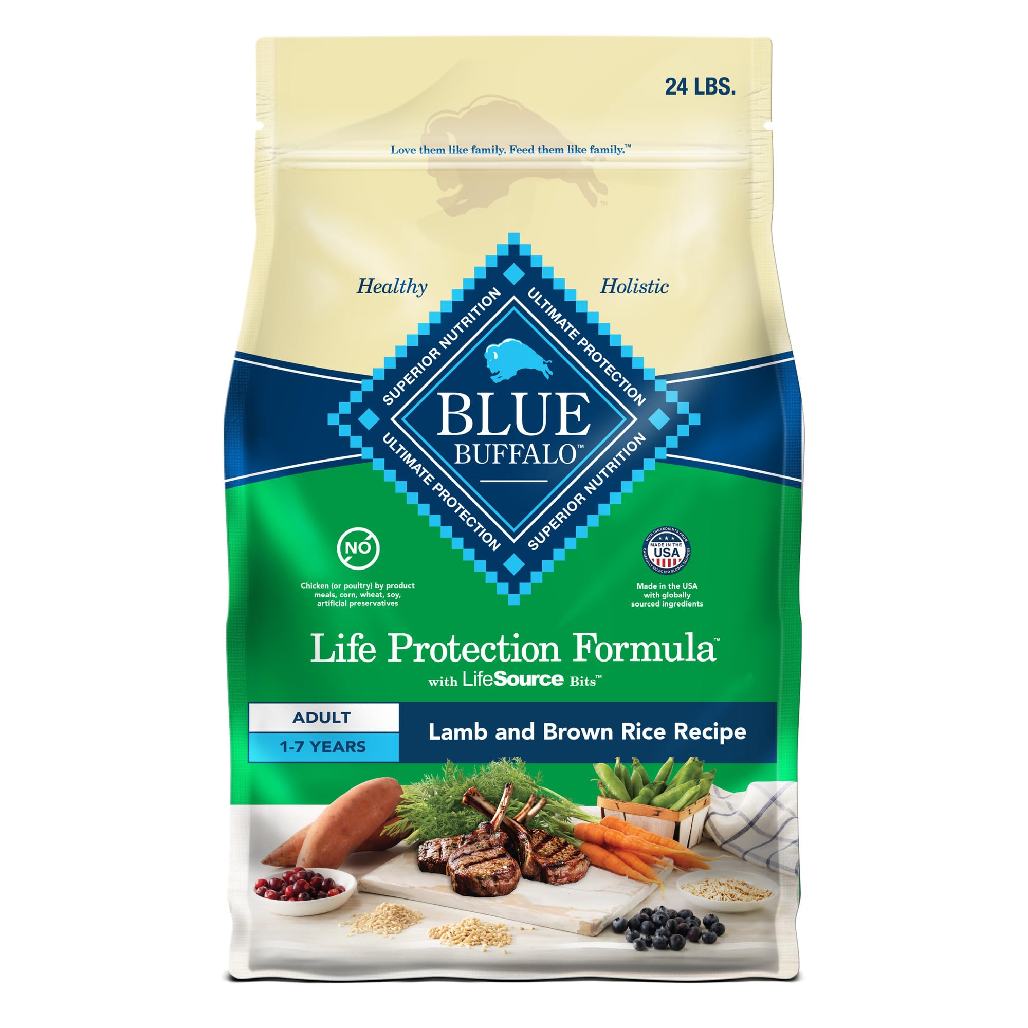 View of Blue Buffalo Life Protection Formula Adult Dry Dog Food, Helps Build ...