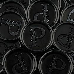 25Pcs Black Wax Seal Stickers Handmade Vintage