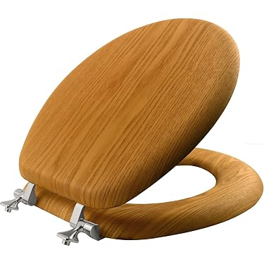 NUEVO 18" MDF UNIVERSAL BAÑO INODORO ASIENTO FÁCIL AJUSTE CON