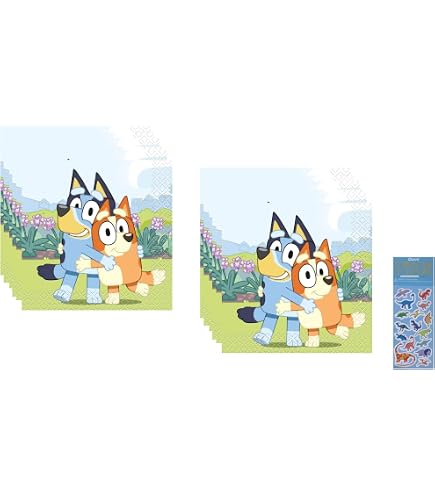thumbnail image 2 of Bluey Beverage Paper Napkins, 16 Count | Party Supplies - Party Expert 2 of 13