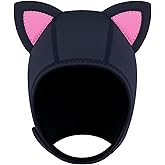 Dizokizo Scuba Hood Cat Ears Thermal Wetsuit Hood for Men Women 3mm Neoprene Swim Cap with Flow Vent for Snorkeling Diving Surfing Water Sports