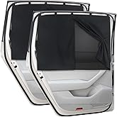Car Window Shades, 2 PCS Magnetic Double Layer Auto Sun Shade for Side Windows Privacy Full Covers/Half Shade Options Back Car Window Curtains for Baby Protection